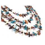 Zuni Fetish Bird Shell & Stone Necklace