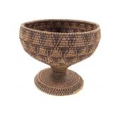 Finely Twined Footed Pedestal Basket
