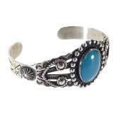 Bell Trading Co. Sterling & Turquoise Cuff 22gTW