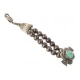 Sterling Turquoise Watchband Fob 9.6g TW