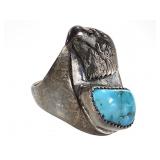 Unmarked Turquoise Ring 16.8g TW