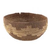 Twined Basket Bowl w/ Geometric Band Design