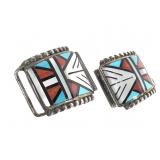 Zuni Signed Sterling Watch Tips 13.7g TW