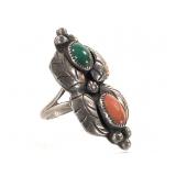 Artist Stamped Coral Ring 7.0g TW