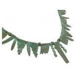 Copper Artist Made Necklace w Turquoise Beads