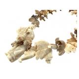 Carved Stone Animal Fetish Necklace 30" L
