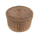 Sm. Fine Wicker Basket w/ Lid