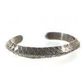Sterling Bracelet w Embossed Design 33.5gTW