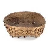 Early Curlicue Fancy Work Splint Basket