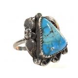 Unmarked Turquoise Ring Sz 8