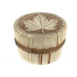 1935 Ojibwa Birchbark & Porcupine Quill Lidded Box