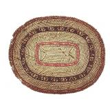 Coiled Basket Tray w/ Polychrome Oval Design