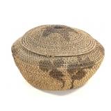 Coiled Storage Basket w/ Attached Lid