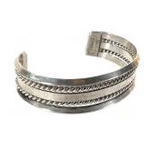 Sterling 5 Band Cuff Bracelet 34.6gTW