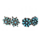 Zuni Sterling Turquoise Earrings 6.5g TW