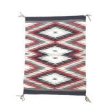 Vtg Zigzag Navajo Weaving Small