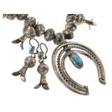 Sterling Turquoise Squash Blossom Set 165gTW
