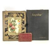 2 Early 20th C Scrapbooks & 19th C Autograph Book