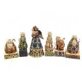 6 Heartwood Creek Jim Shore Cat Figurines
