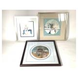 3 P Buckley Moss Signed Lmt Ed Framed Prints