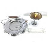 Mid Century Farber Bros. Serving Tray & Goblet