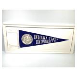 Indiana State University Felt Pennant Framed