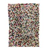 Handmade Yo-Yo Quilt Top 47x65 Inches