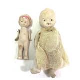 Pr Antique Miniature Porcelain Dolls