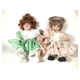 2 Ethel Medlock Porcelain Dolls Tender Loving Care