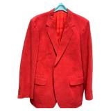 Esquire Mens Red Suede Leather Blazer