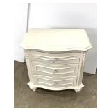 3-Drawer Side Table - White