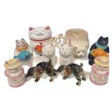 3 Cat Salt & Pepper 2 Cat Mugs+