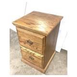 Wood 2-Drawer File Cabinet