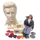 Elvis Ceramic Bust Porcelain Music Bx Fonzie A F+