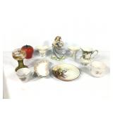 Misc China, Lidded Strawberry Jar, Lefton Figure +