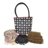 4 Beaded Bags Early 20th Art Deco +