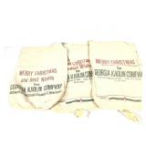 Vtg Georgia Kaolin Co. Christmas Canvas Bags