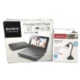 Sony Portable DVD Player & Flexible Desk Lamp