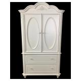 White 2 Drawer Armour / TV Cabinet