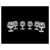 Princess House Heritage Etched Brandy Glass Set 6