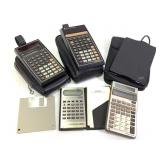 IBM Portable Diskette Drive & 4 Calculators