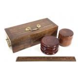 Vintage Wood Boxes & Ruler