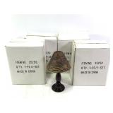 4+NOS Tiger Print Glass Shade Tealight Candle Lamp