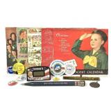 3 Girl Scout Calendar 1933 Wlds Fair Giant Pencil+