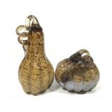 Art Glass Pumpkin & Gourd Figurines