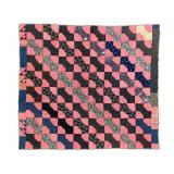 Early Bow-Tie Quilt 71 x 66 Inches