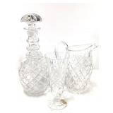 Vintage Decanter Pitcher Stem Glass