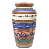Mexican Hand Painted Pottery Vase