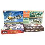 5 Flying Plane Model Kits NOS