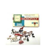 Parker Brothers Monopoly Game & Plastic Animal